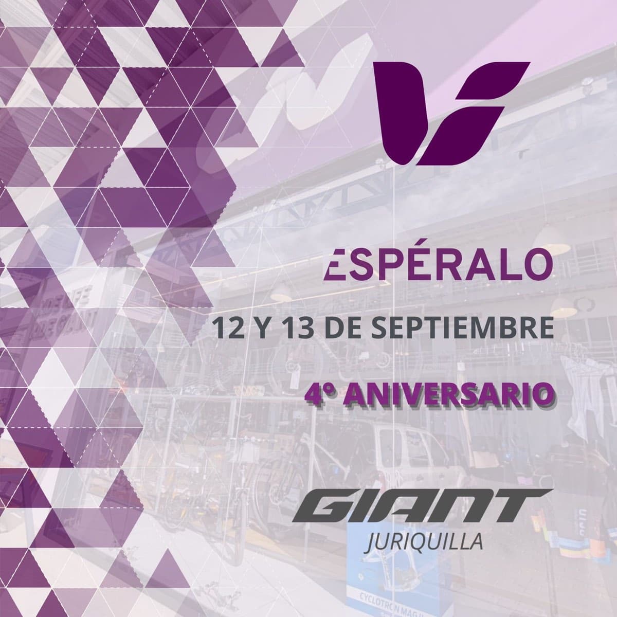 Giant Juriquilla 4th anniversary graphic with the celebration weekend dates